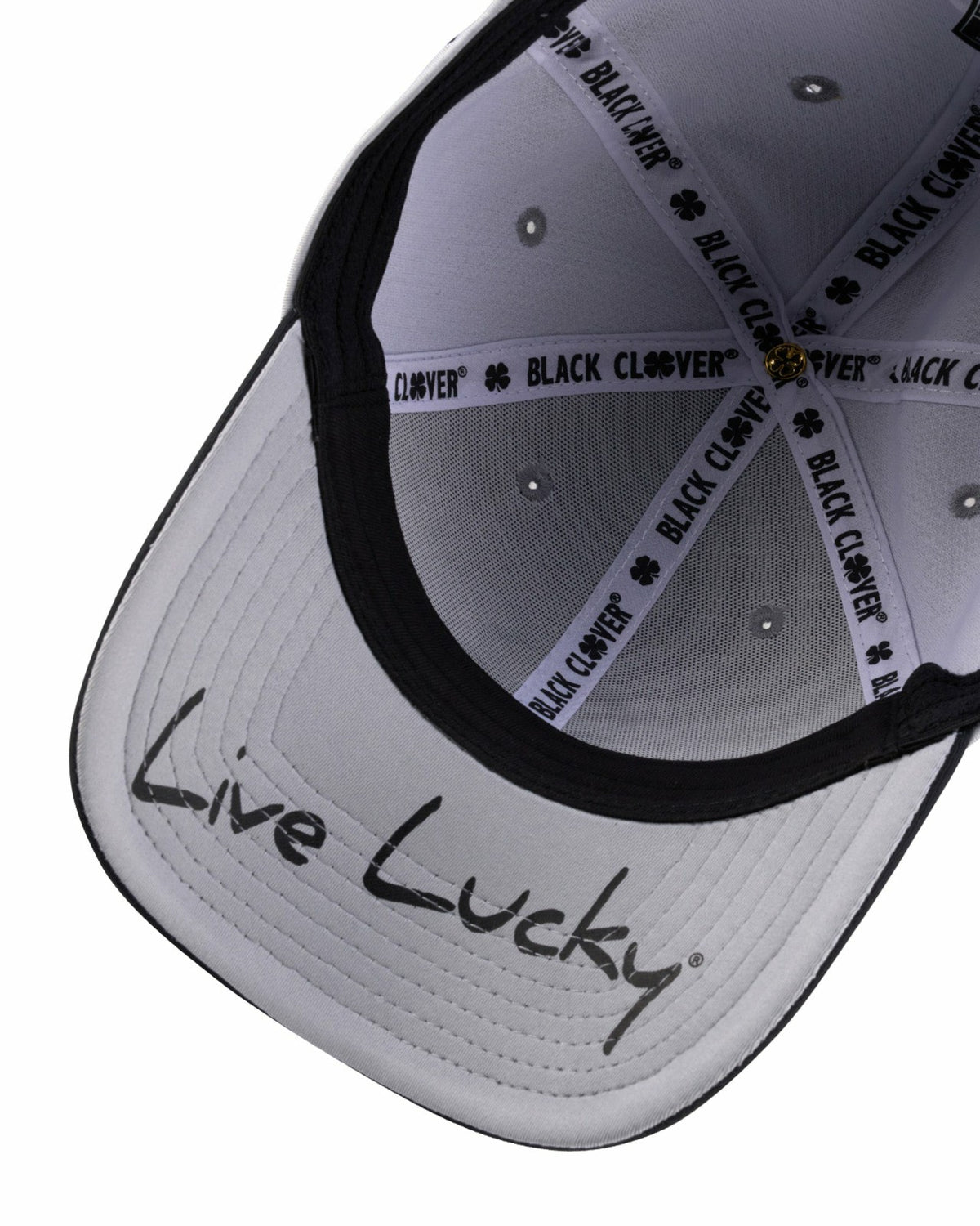 Black Clover Silver and Black Premium Clover Hat for Golf and Lifestyle