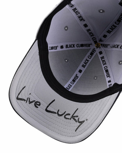 Black Clover Silver and Black Premium Clover Hat for Golf and Lifestyle