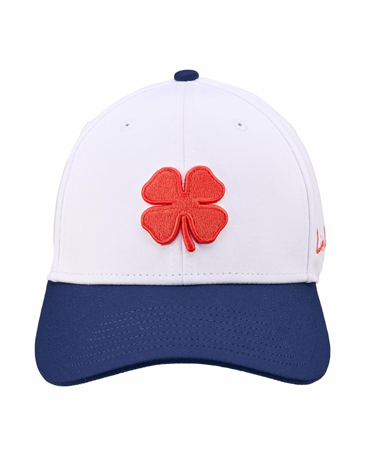 Black Clover White and Navy Blue Premium Clover Hat For Golf and Lifestyle