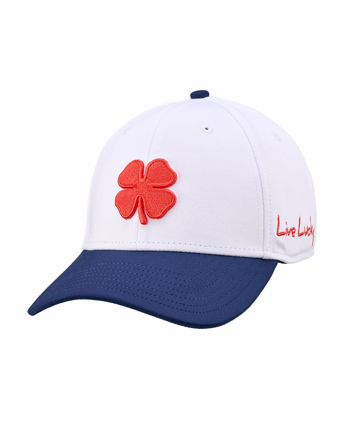 Black Clover White and Navy Blue Premium Clover Hat For Golf and Lifestyle