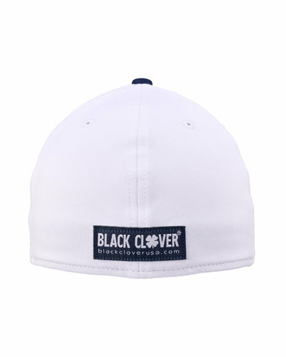Black Clover White and Navy Blue Premium Clover Hat For Golf and Lifestyle