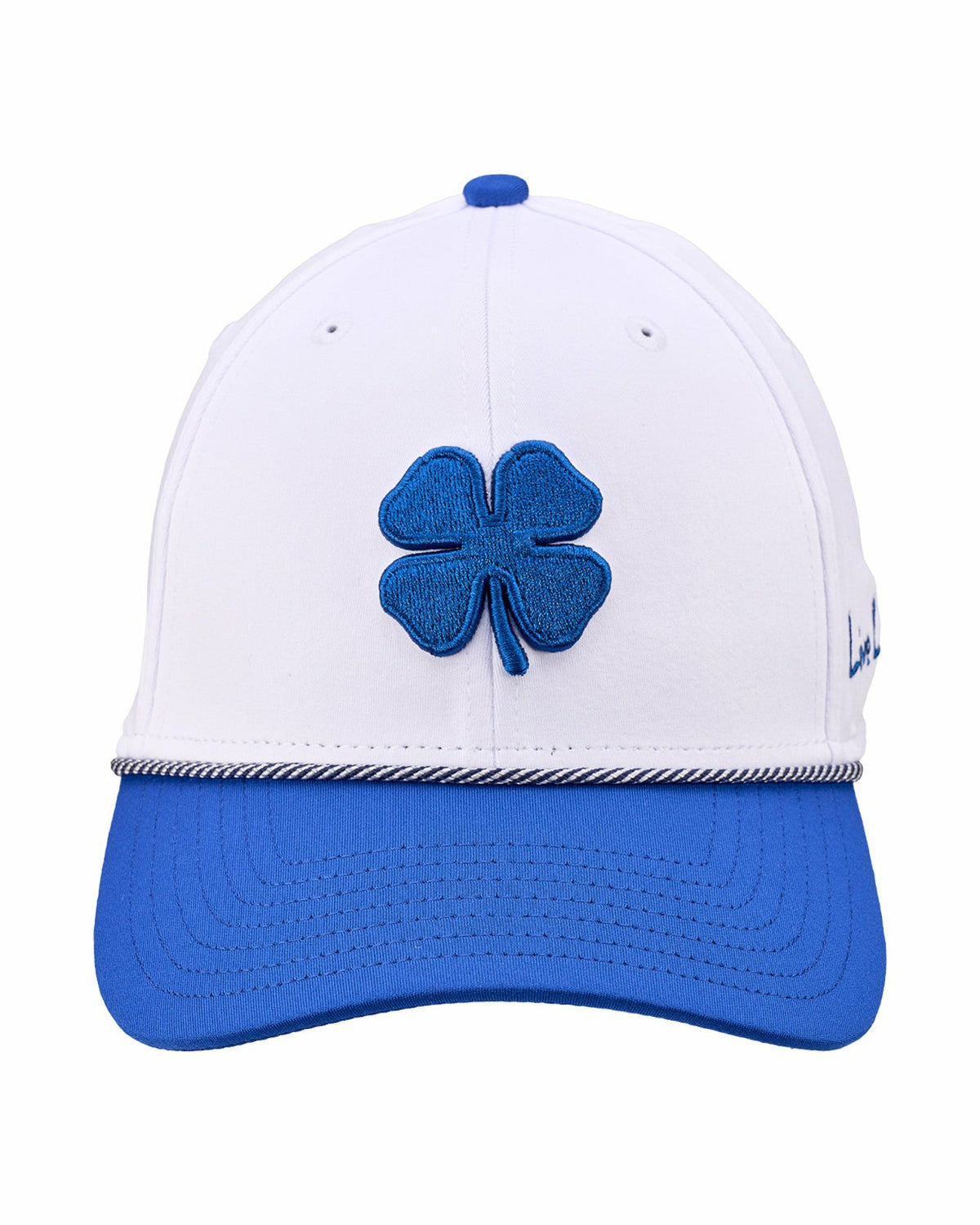 Black Clover Blue and White Premium Clover Hat for Golf and Lifestyle