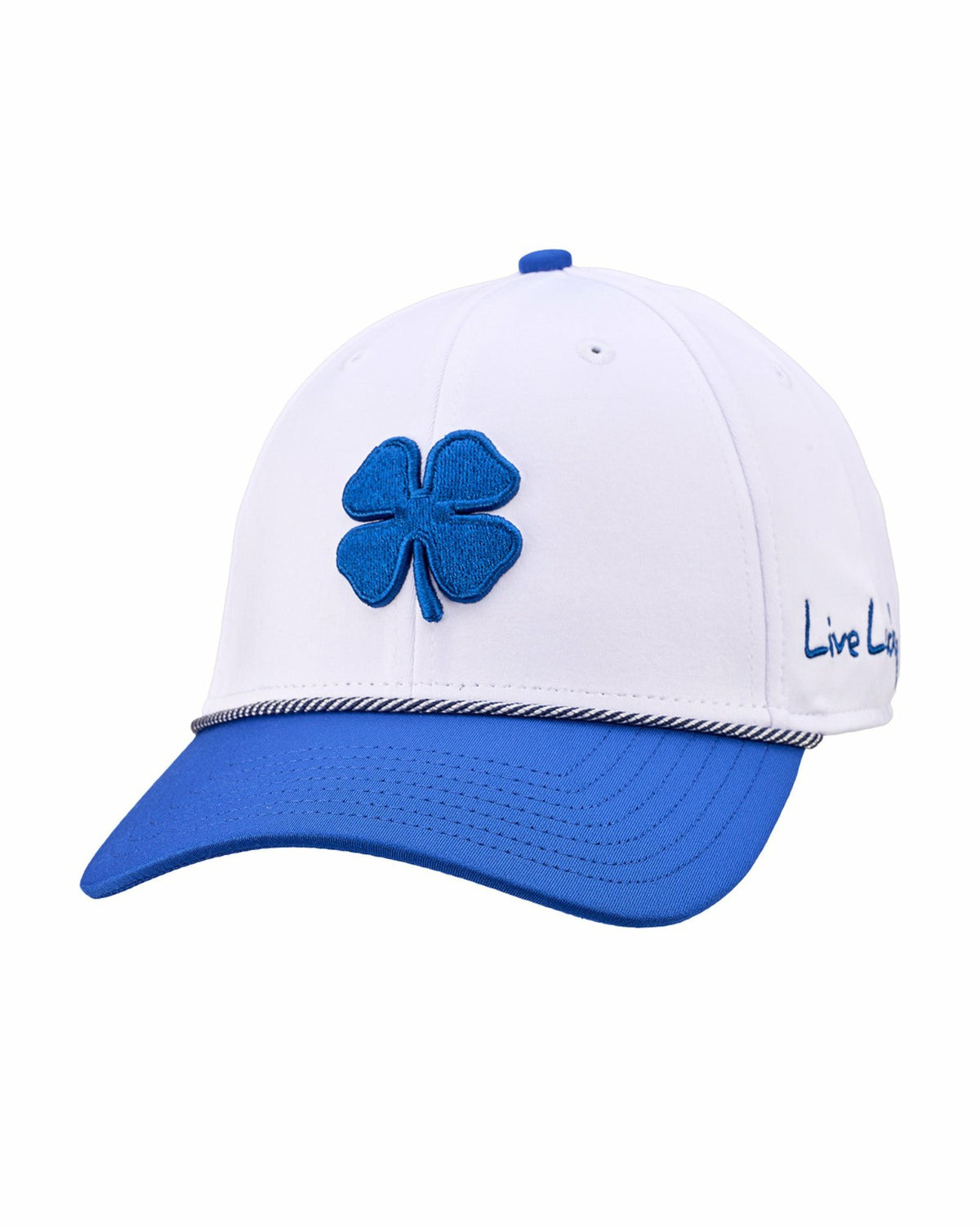 Black Clover Blue and White Premium Clover Hat for Golf and Lifestyle