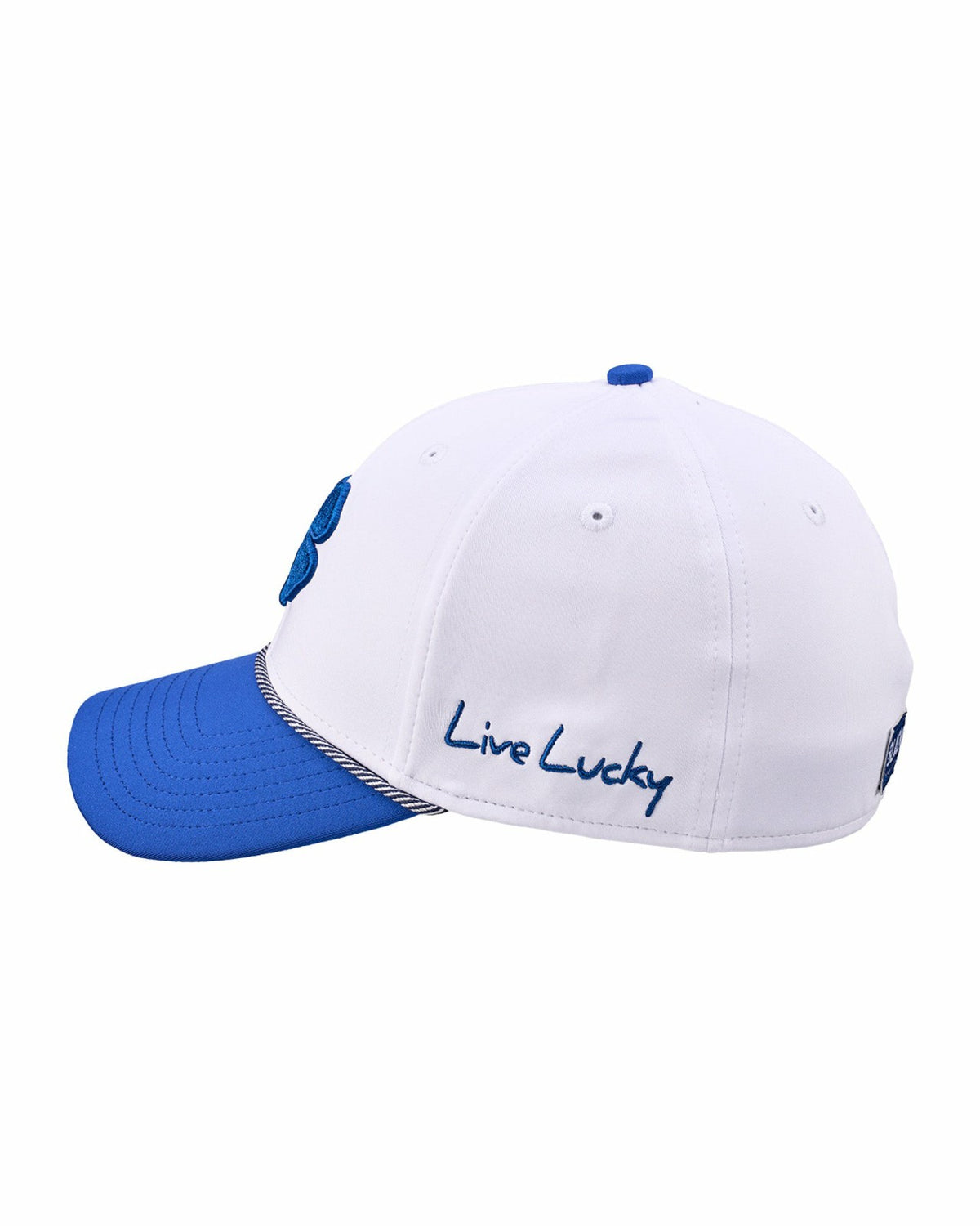 Black Clover Blue and White Premium Clover Hat for Golf and Lifestyle
