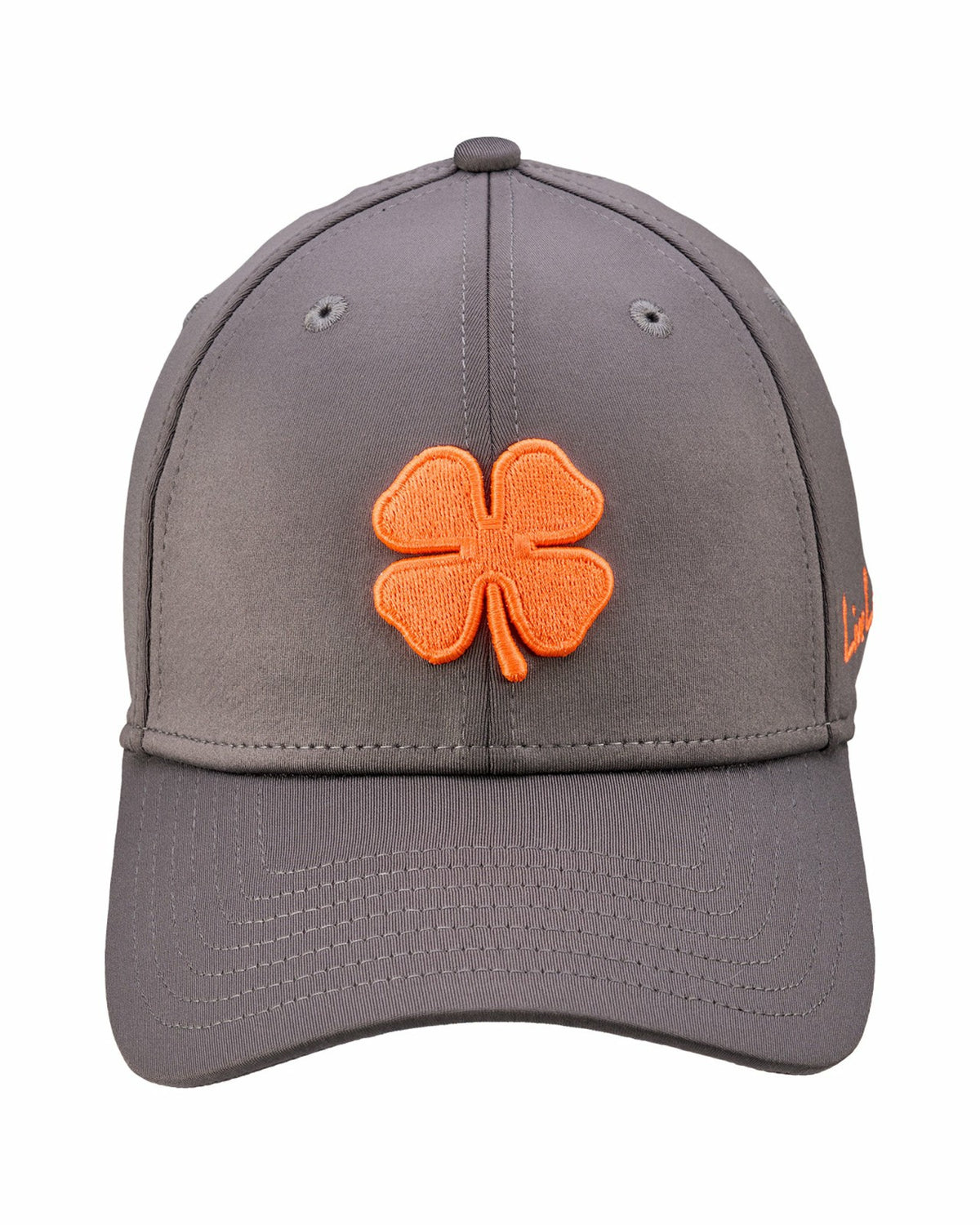 Black Clover Dark Grey and Orange Premium Clover Hat for Golf and Lifestyle