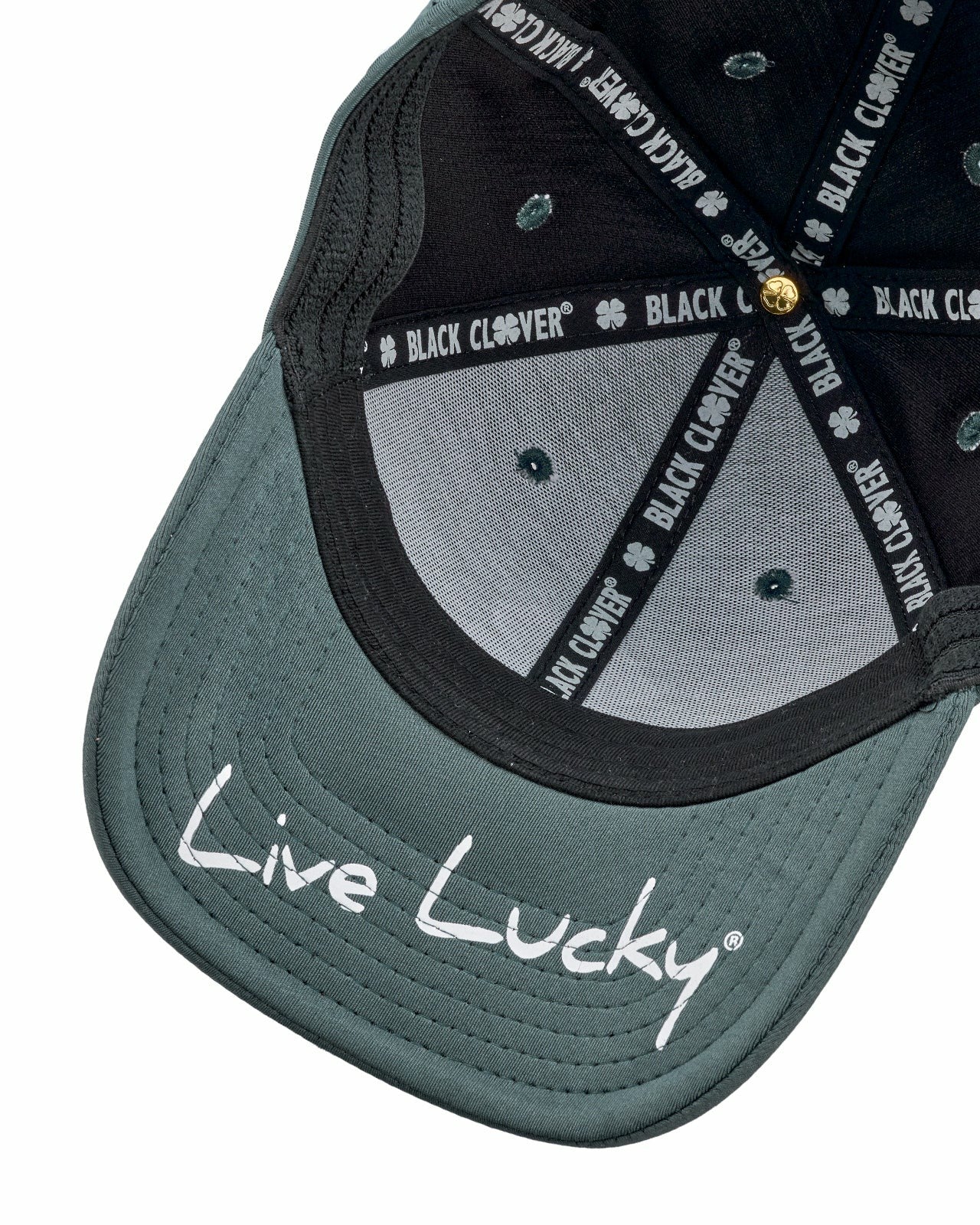 Black Clover Charcoal and White Premium Clover Hat for Golf and Lifestyle