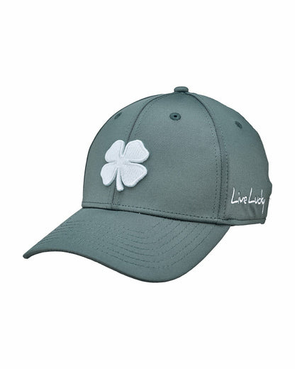 Black Clover Charcoal and White Premium Clover Hat for Golf and Lifestyle