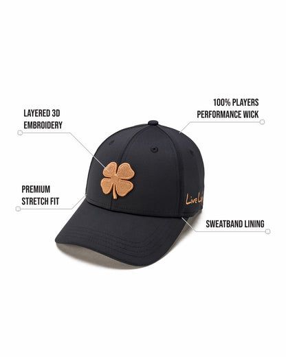 Black Clover Orange and Black Premium Clover Hat for Golf and Lifestyle