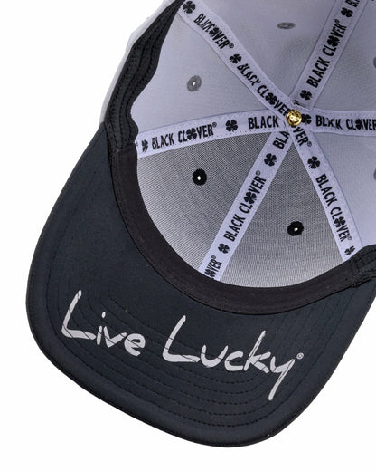 Black Clover Grey and Black Premium Clover Hat for Golf and Lifestyle