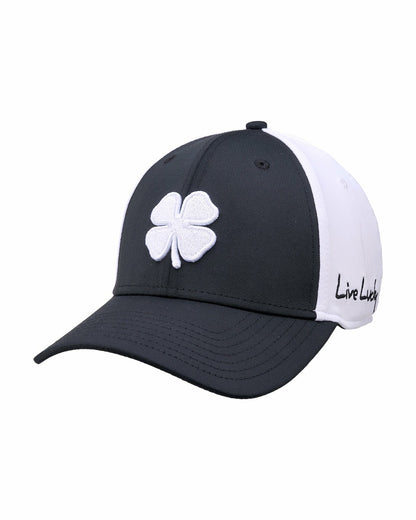 Black Clover White and Black Premium Clover Hat For Golf and Lifestyle