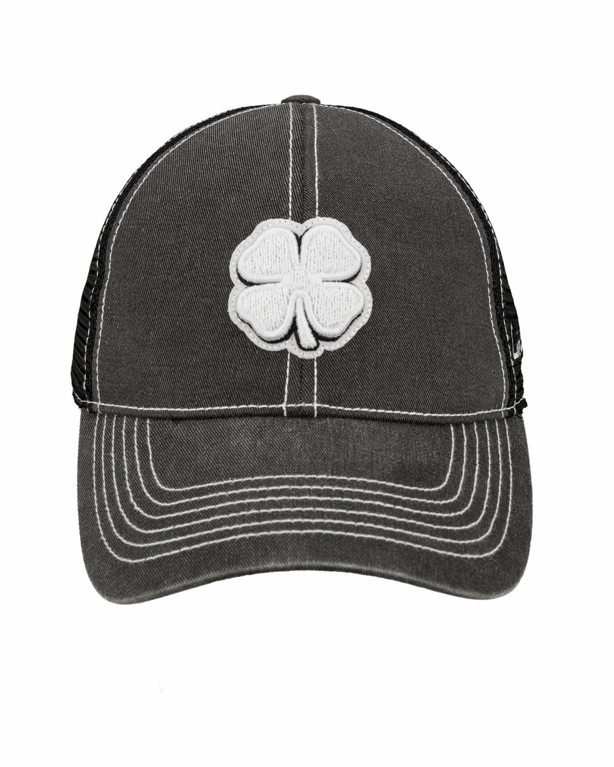 Black Clover Vintage Two-Tone Black Golf Hat with Black Mesh