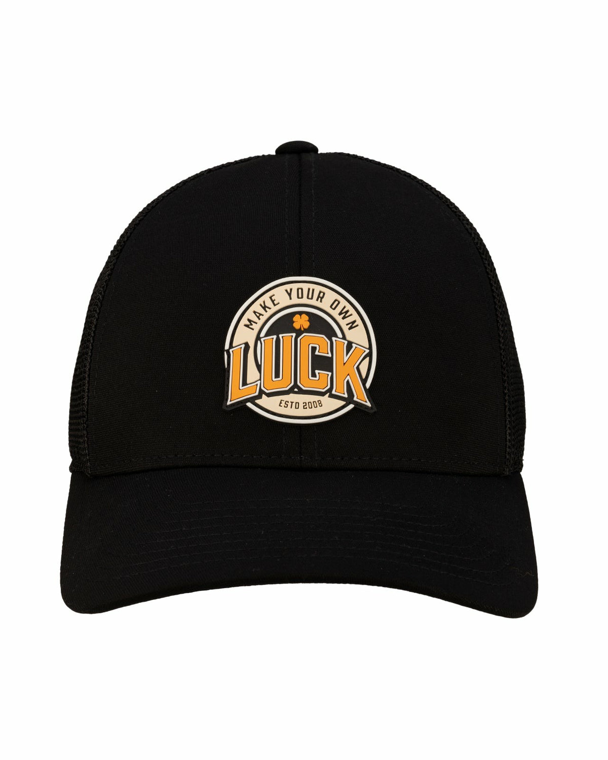 Black Clover Trendy Unisex Black Snapback with Luck Patch for Golf and Lifestyle