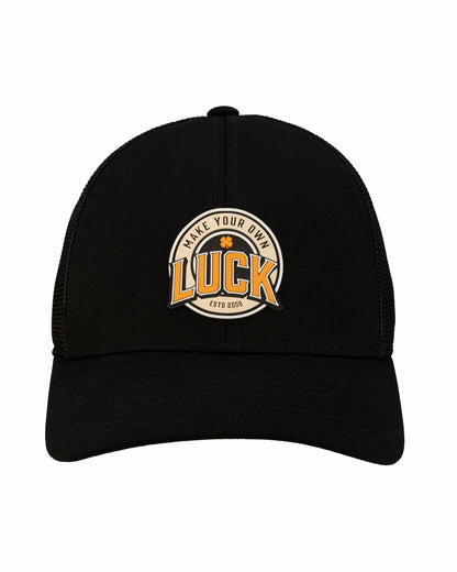Black Clover Trendy Unisex Black Snapback with Luck Patch for Golf and Lifestyle