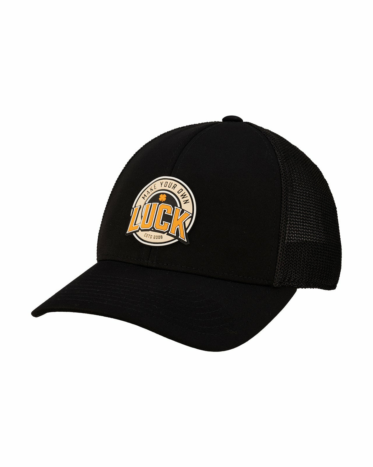 Black Clover Trendy Unisex Black Snapback with Luck Patch for Golf and Lifestyle