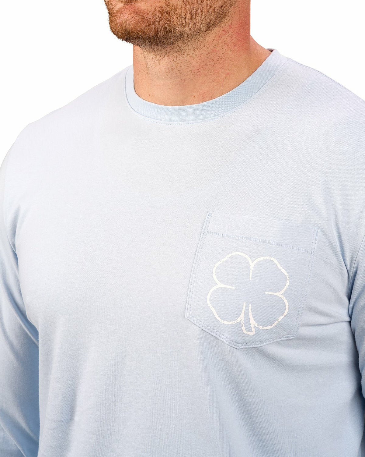 Black Clover Retro Long-Sleeved Light Blue Graphic T-Shirt