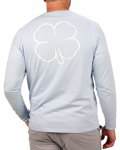 Black Clover Retro Long-Sleeved Light Blue Graphic T-Shirt