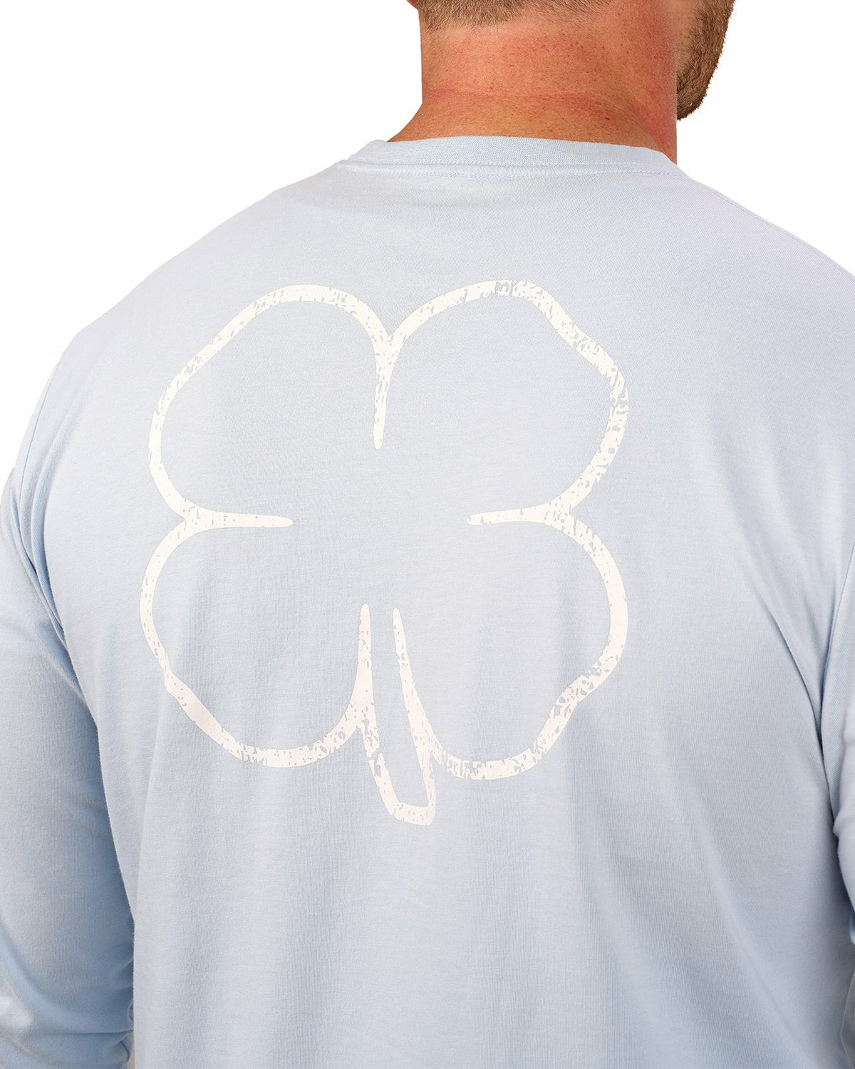 Black Clover Retro Long-Sleeved Light Blue Graphic T-Shirt