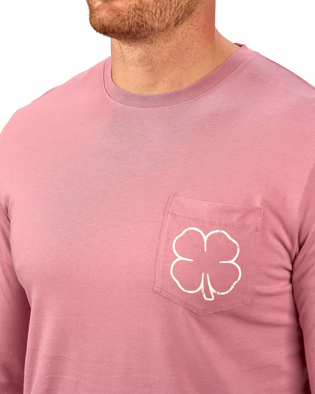 Black Clover Retro Long-Sleeved Pastel Pink Graphic T-Shirt