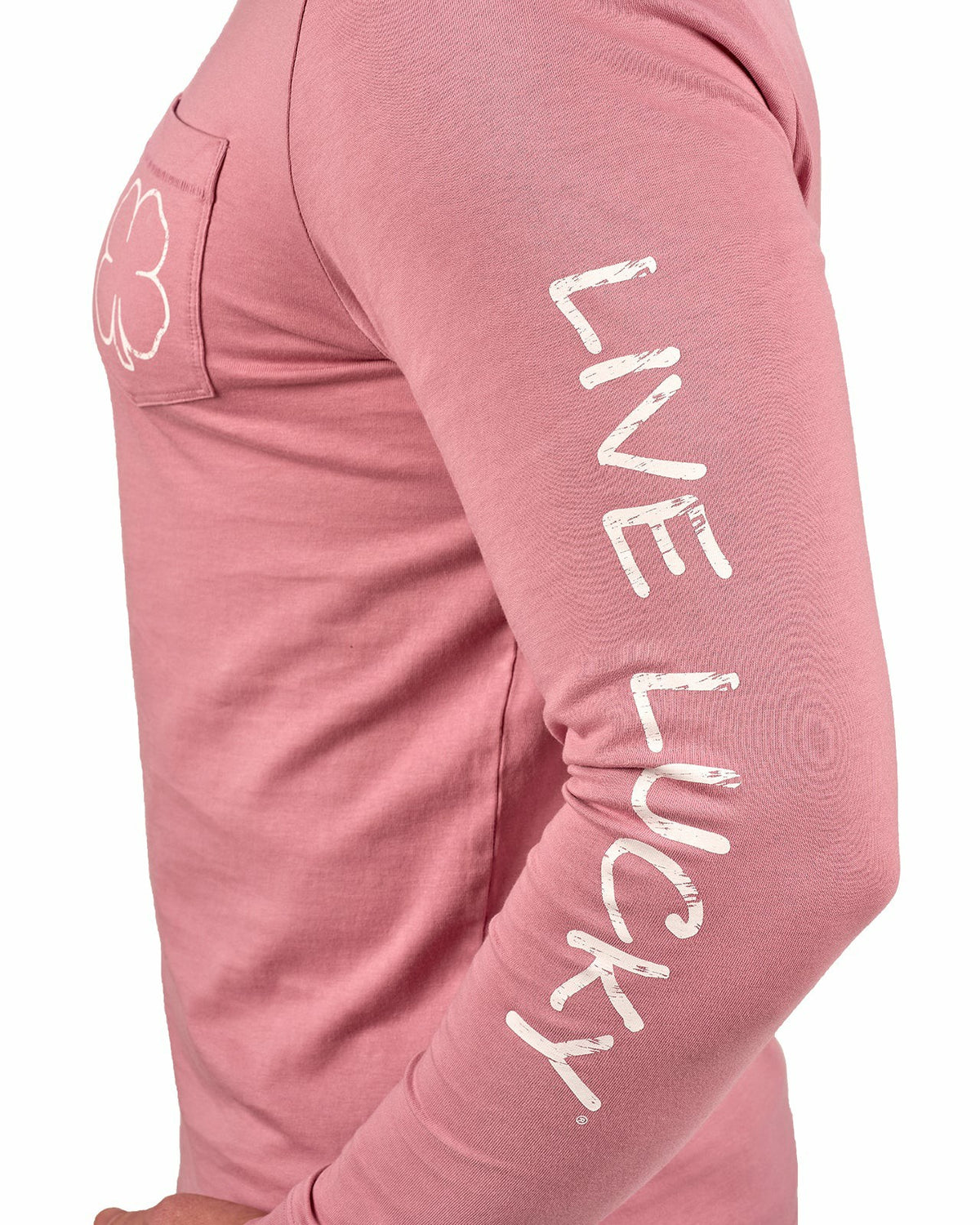 Black Clover Retro Long-Sleeved Pastel Pink Graphic T-Shirt