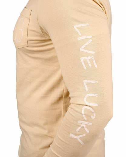 Black Clover Retro Long-Sleeved Cream Graphic T-Shirt